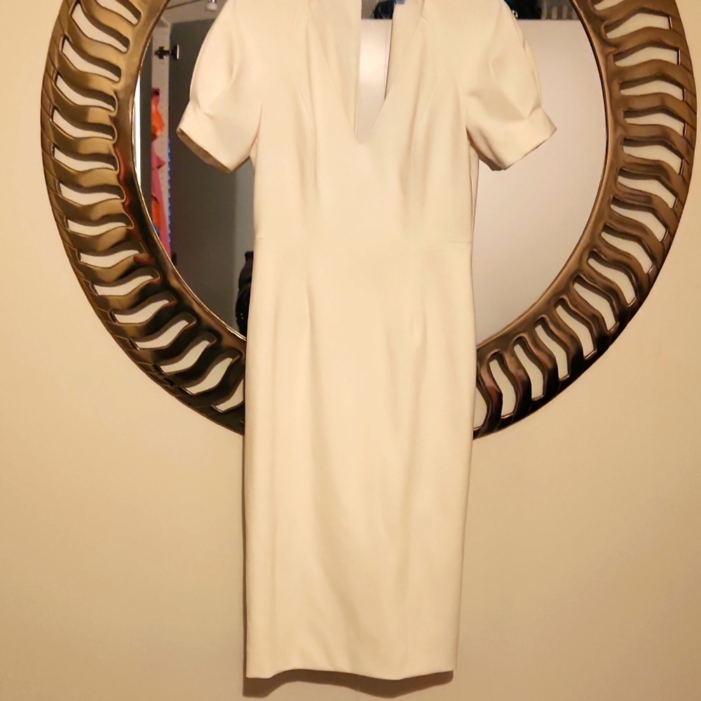White midi dress